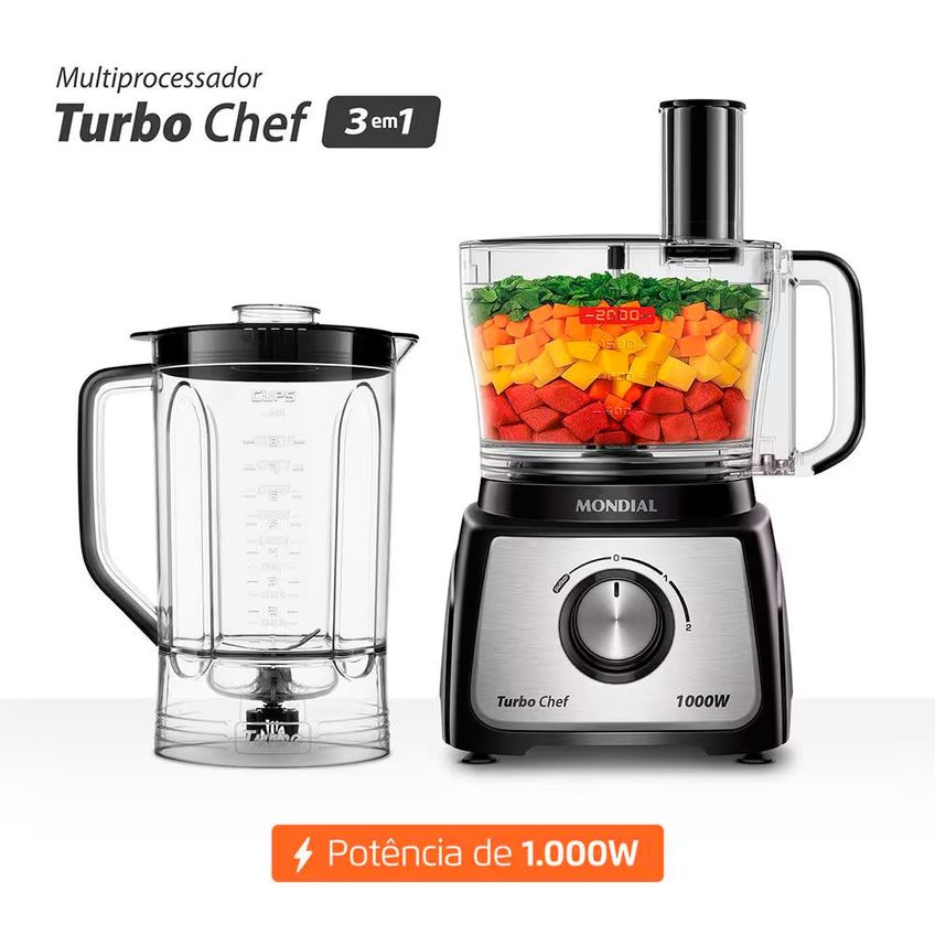 Multiprocessador MPN-02-BE 2 Velocidades Turbo San Cristal Mondial - imagem 2