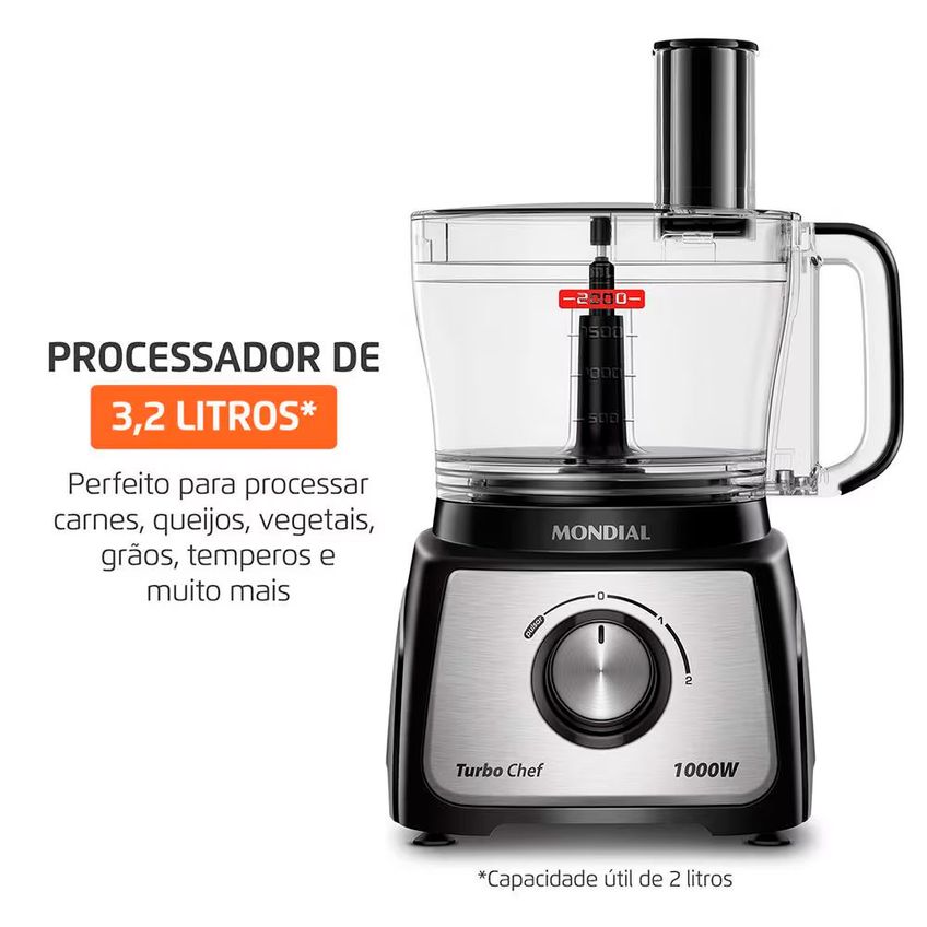 Multiprocessador MPN-02-BE 2 Velocidades Turbo San Cristal Mondial - imagem 4