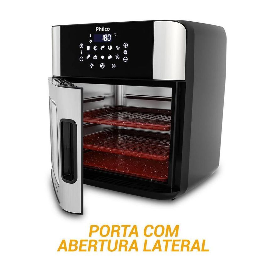 Fritadeira Air Fryer Oven PAF16A 16L 1900W Painel Digital Sem Óleo Philco - imagem 3