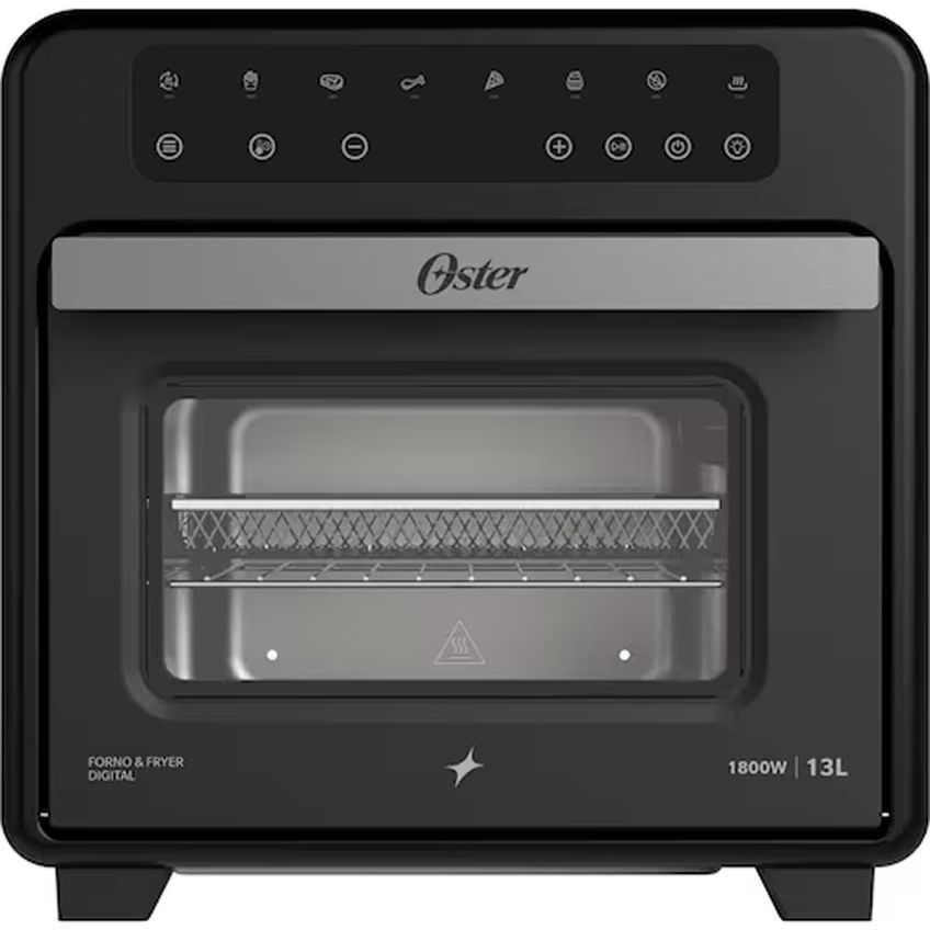 Forno E Fritadeira Elétrica Digital Oster 13l 8 Em 1 1800w Painel Touch Digital Função Desidratar - imagem 3