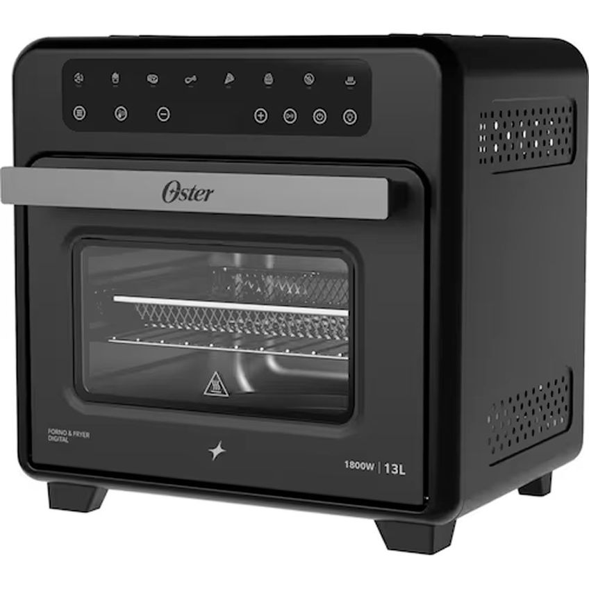 Forno E Fritadeira Elétrica Digital Oster 13l 8 Em 1 1800w Painel Touch Digital Função Desidratar - imagem 4