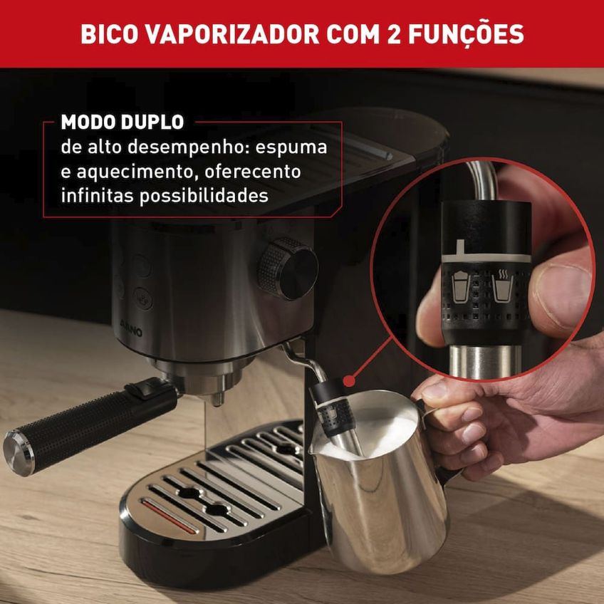 Cafeteira Elétrica Arno Espresso Steam E Pump Virtuoso Plus 1L 15 Bar Thermoblock - imagem 4