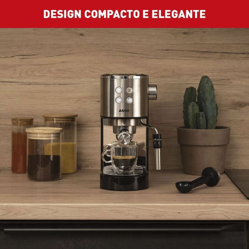 Cafeteira Elétrica Arno Espresso Steam E Pump Virtuoso Plus 1L 15 Bar Thermoblock - imagem 5