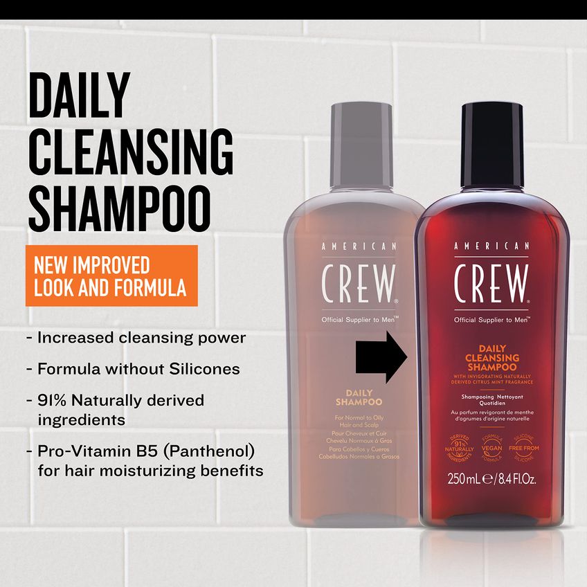 Shampoo American Crew Daily Cleanser Para Homens 1L Vegan - imagem 2
