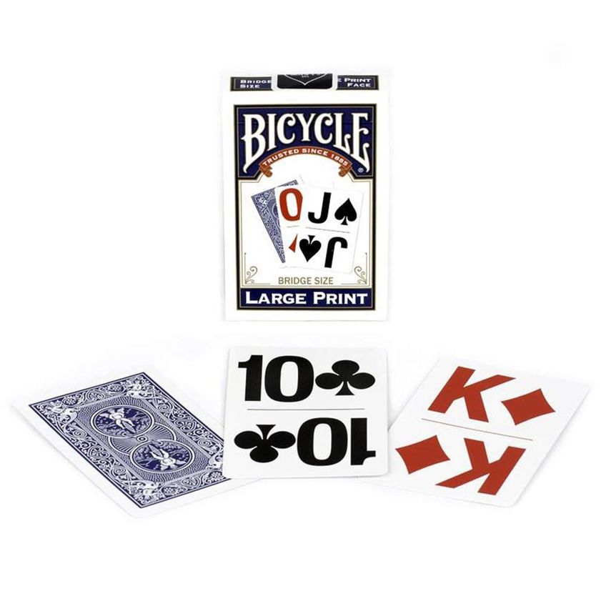 Cartas De Baralho Bicicleta Tamanho Grande De Ponte Impressa Para Idosos - imagem 4