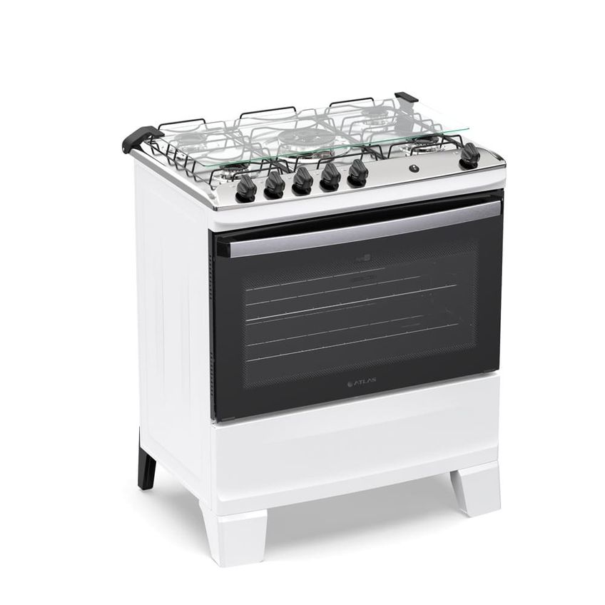 Fogão Agile Up 5 Bocas Com Mesa Inox Tripla Chama E Acendimento Automático Atlas - imagem 4