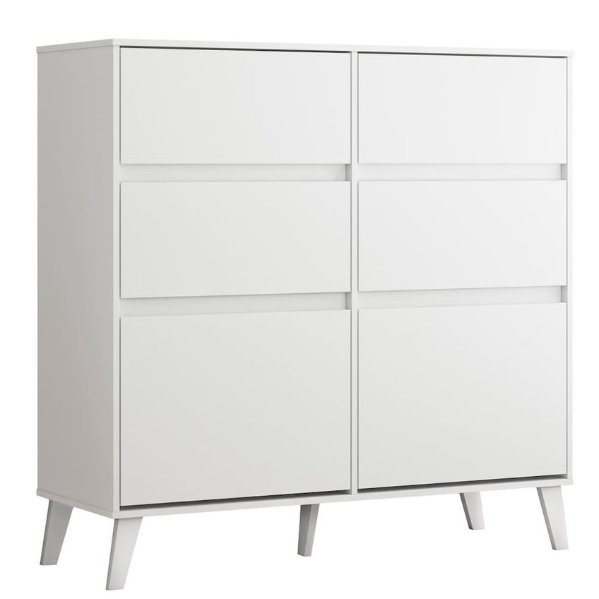 Cômoda Sapateira Palumóveis Dora 4 Gavetas E 2 Portas Basculantes - imagem 3