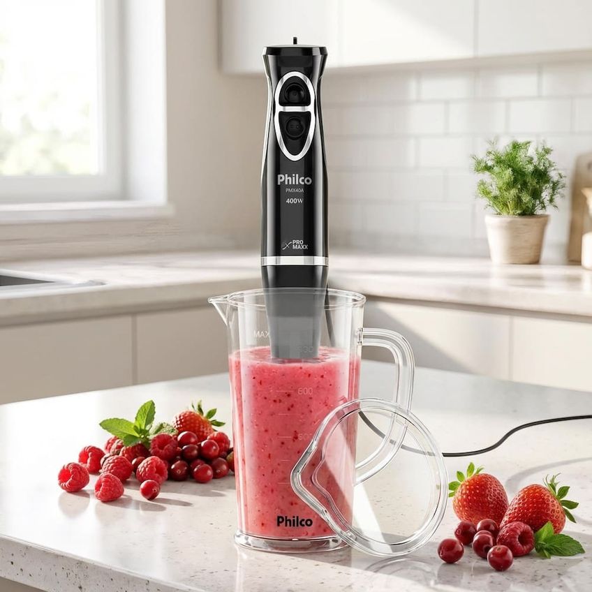 Mixer 2 Em 1 Pmx40a 400w Com Copo 800ml E Liquidificador Squeeze Philco - imagem 3
