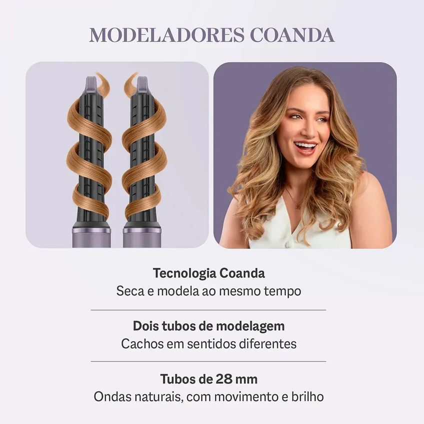 Secador Multifuncional 5 Em 1 Mondial Sm-01-blcd-sp Roxo 127v 1500 W - imagem 3