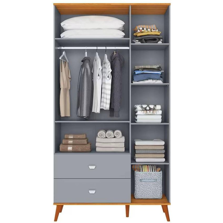 Quarto Infantil Completo Ternura Guarda-roupa 3 Portas Cômoda 5 Gavetas Berço Conversível Bartira - imagem 3