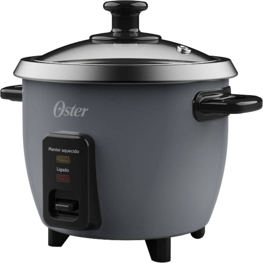 Panela Elétrica De Arroz Oster 0,6l Antiaderente Função Aquecer Tampa De Vidro - imagem 3