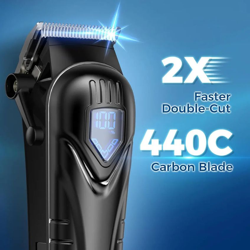 Máquina De Cortar Cabelo Profissional Sem Fio Genérica Cdc 0-94 Preto Usb - imagem 3