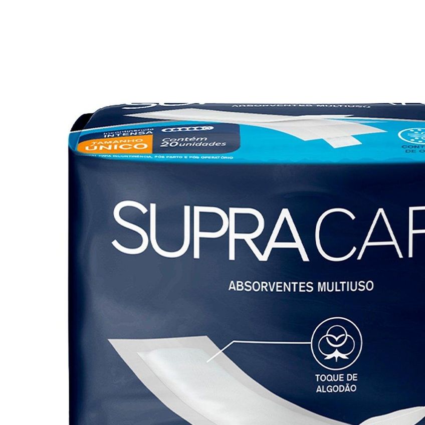 Absorvente Supra Care Multiuso - 8 Embalagens Com 20 Unidades - imagem 3