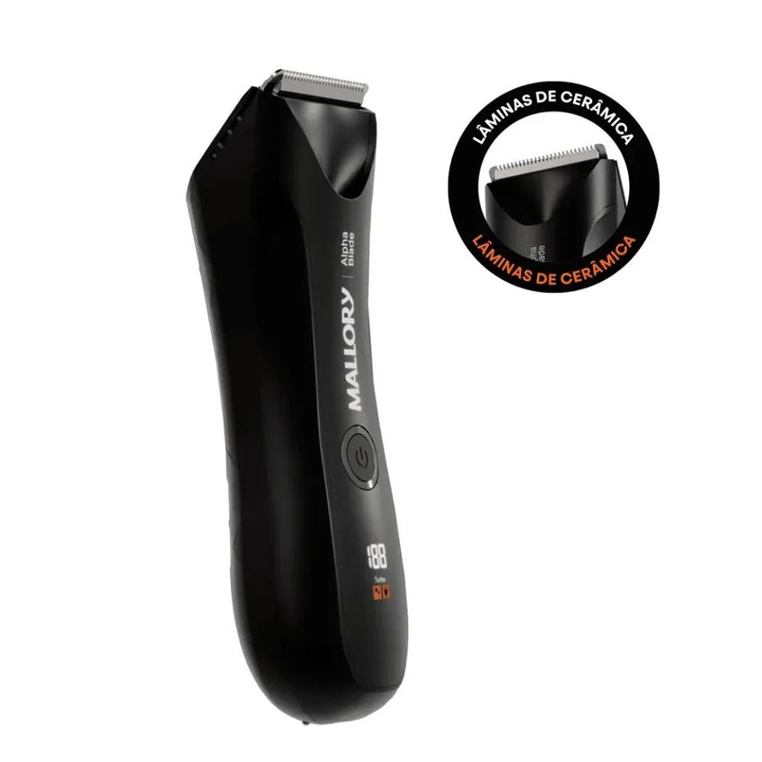 Aparador De Pelos Mallory Alpha Blade 3 Em 1 Sem Fio Bivolt Preto - imagem 3