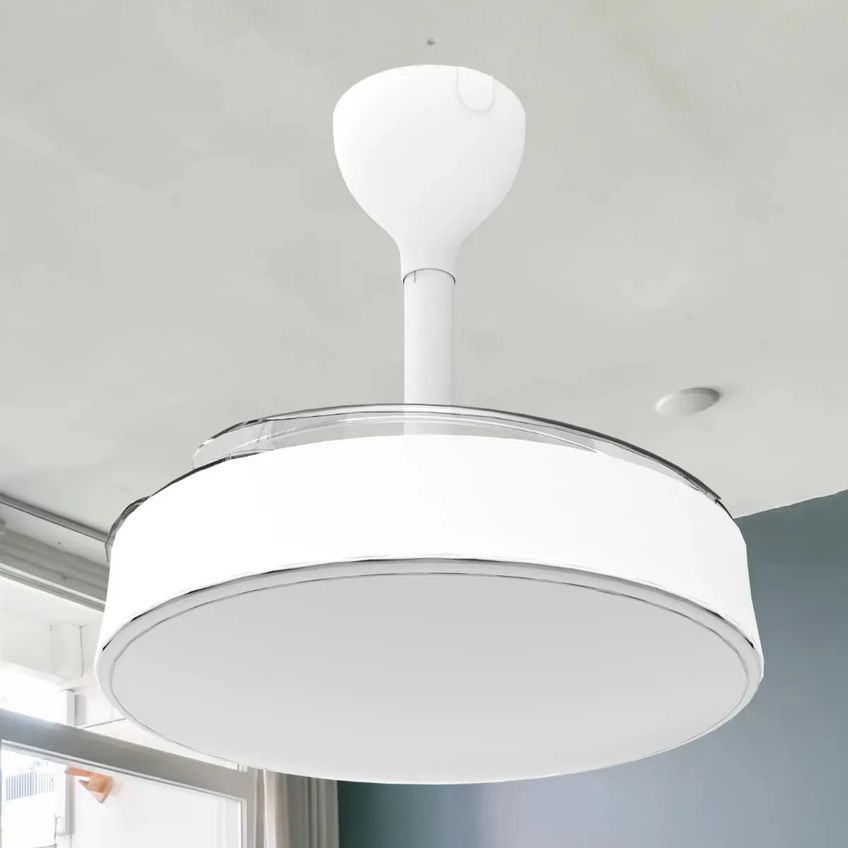Ventilador De Teto Retrátil Ventisol Vtr Inverter Com Lustre 92,7 Cm Branco Transparente Bivolt - imagem 4