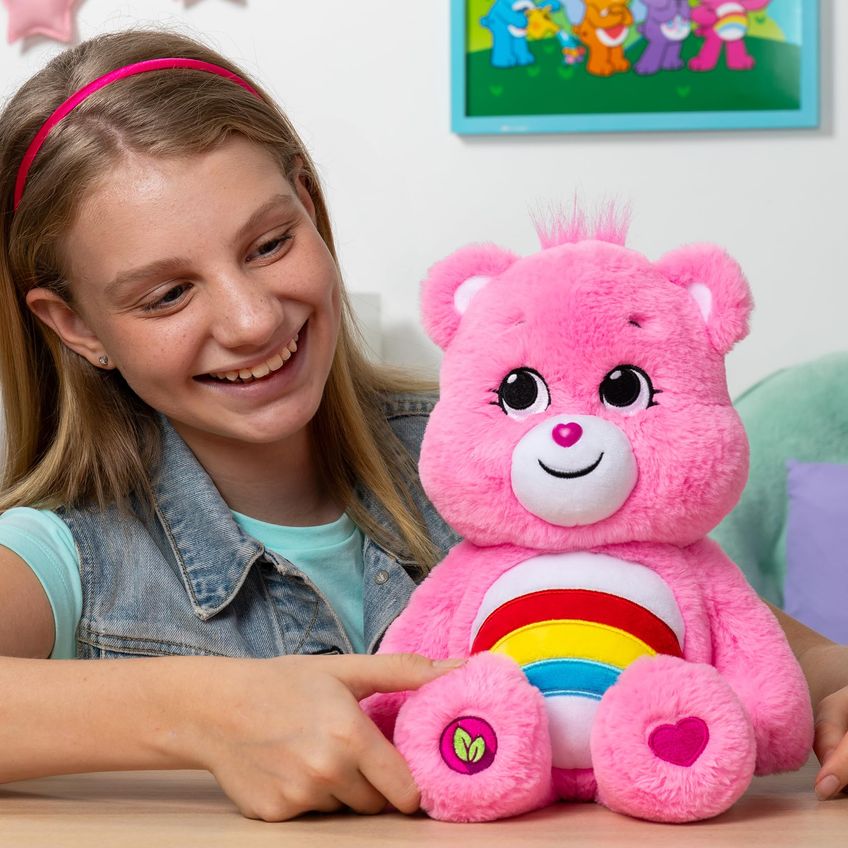Brinquedo De Pelúcia Care Bears Cheer Bear De 14 Polegadas Para Crianças A Partir De 4 Anos - imagem 4