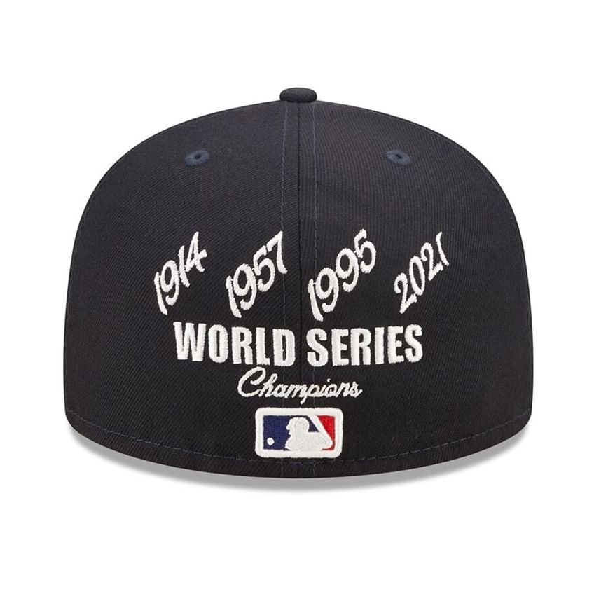 Boné New Era 7 3/4 Azul Marinho 4x Campeão Da World Series - imagem 4