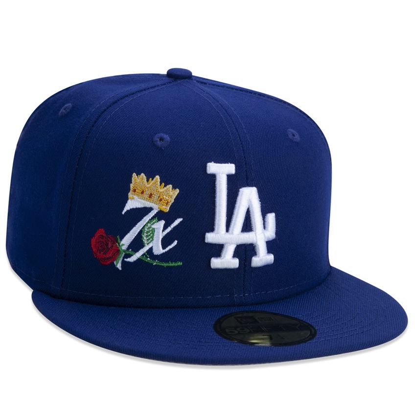 Boné New Era Los Angeles Dodgers 59fifty Ajustado Coroa De Campeão - imagem 3
