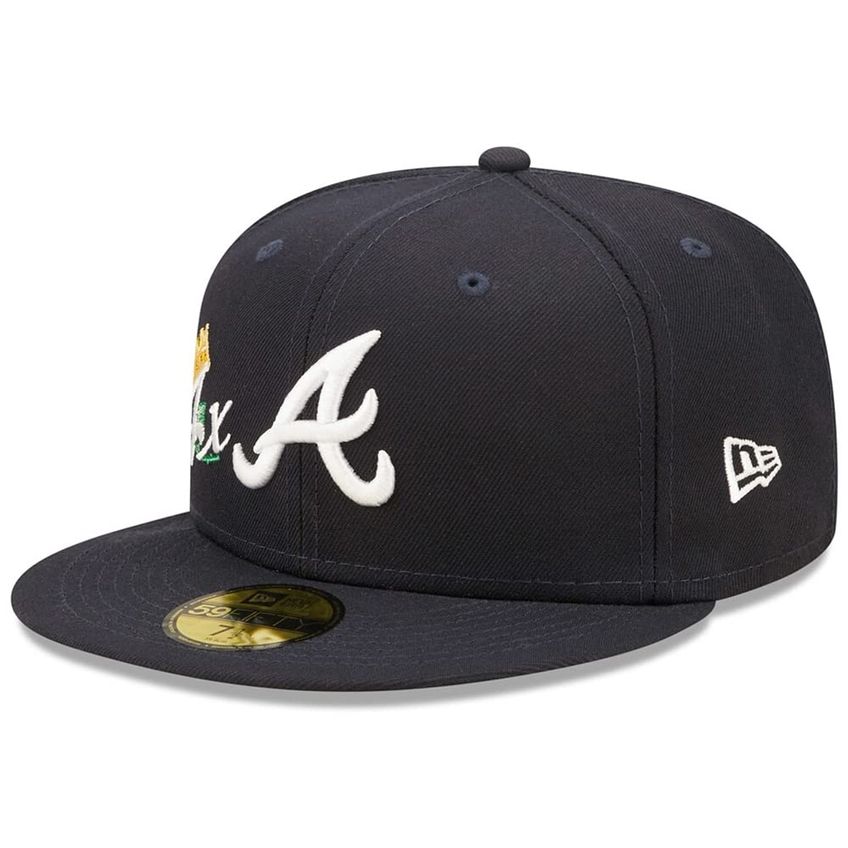 Boné New Era Atlanta Braves 7 1/2 Azul Marinho 4x Campeão Da World Series - imagem 3