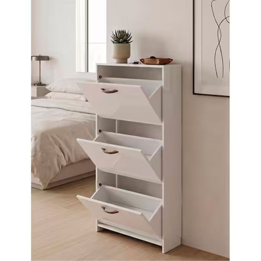 Sapateira 3 Gavetas Basculante MDP 109,8x54x16,5cm Bartira - imagem 3