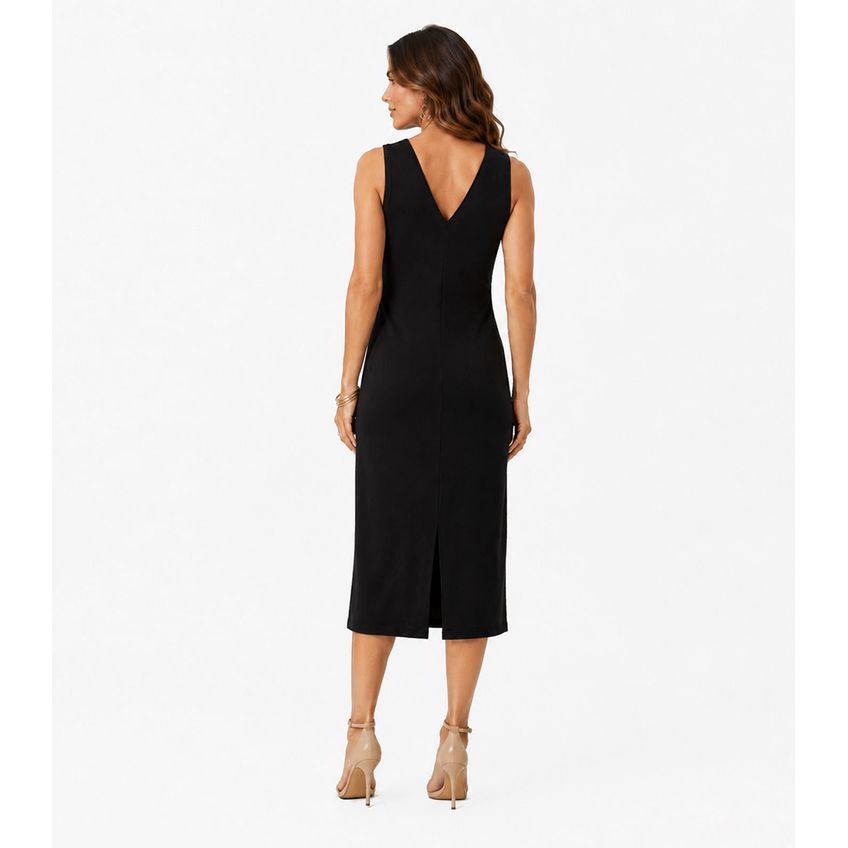 Vestido Midi Em Molecotton Viscose Light Rovitex Preto M - imagem 3