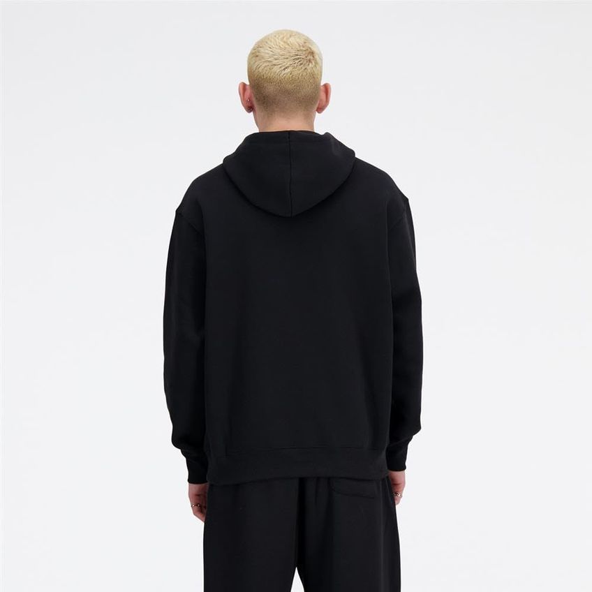 Moletom New Balance Masculino Preto Tamanho P Com Logo Em Fleece - imagem 3