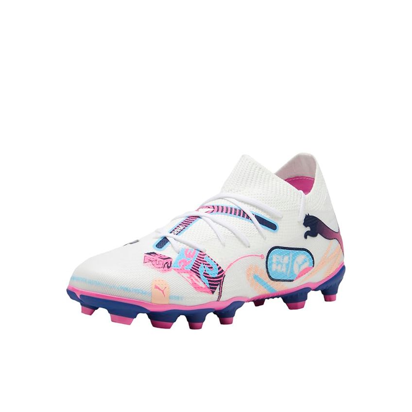 Chuteiras Puma Future Match Big Kid 3 Branco/Azul/Rosa - imagem 3