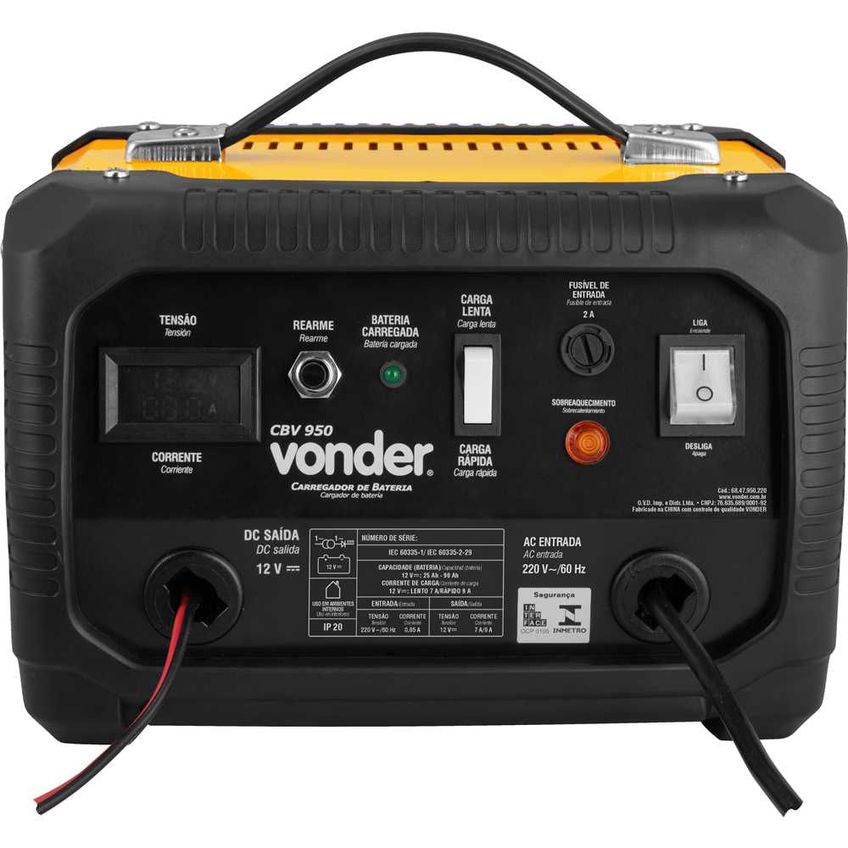Carregador De Bateria CBV 1600 110 Volts - 6847160127 - Vonder - imagem 3