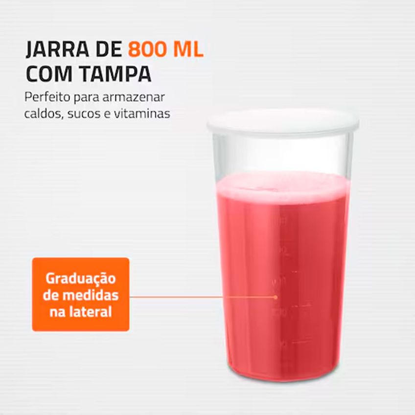 Mixer Turbo 3 Em 1 Inox M-18-bi 500w Função Turbo Mondial - imagem 3