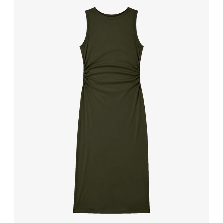 Vestido Midi Em Molecotton Viscose Light Rovitex Verde G - imagem 4