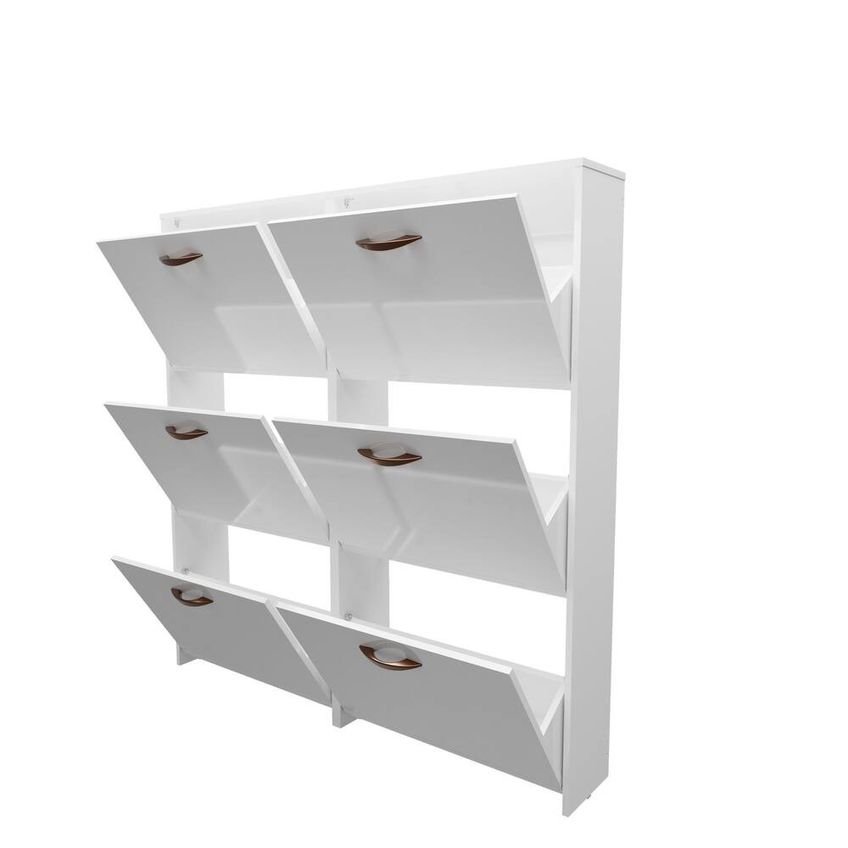 Sapateira 6 Gavetas Basculante MDP 109,8x107,7x16,5cm Bartira - imagem 3