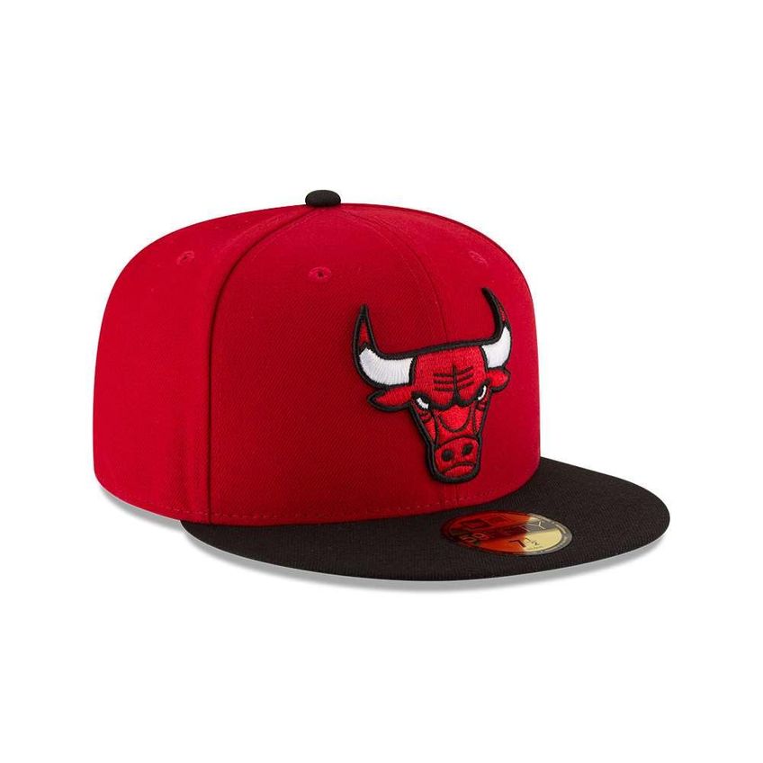 Boné New Era Chicago Bulls 7,5 Vermelho Bicolor 59fifty - imagem 3