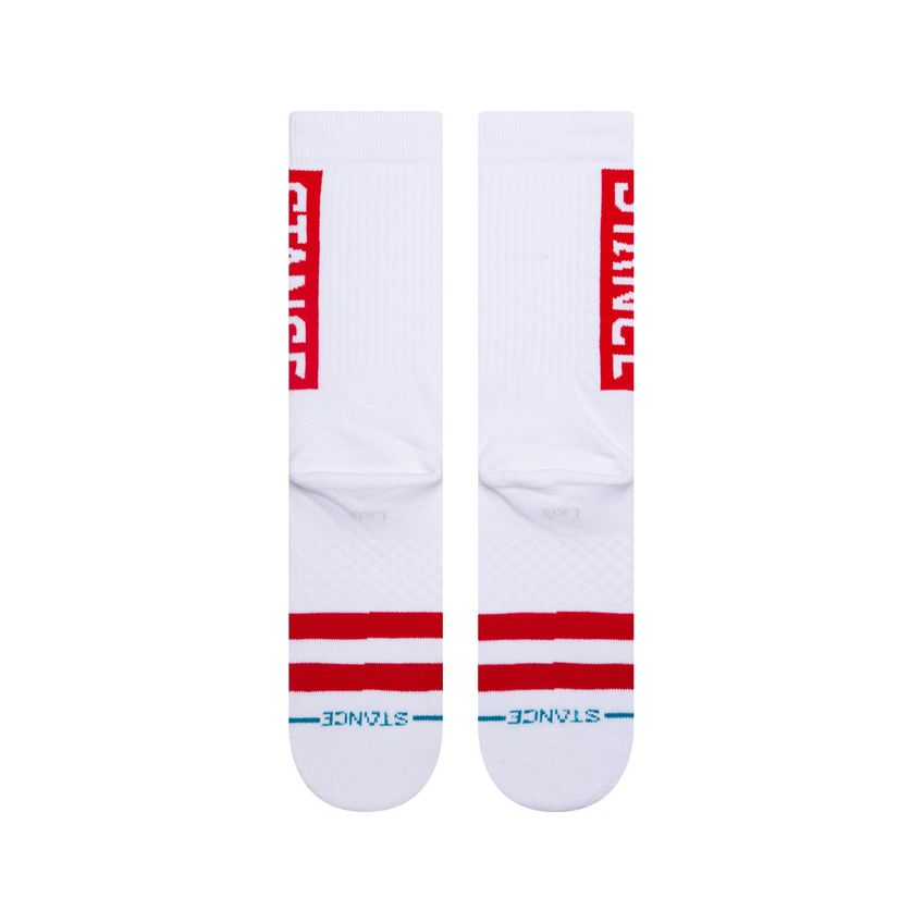Meias Stance Og Branco/vermelho Sm (us 3-5.5) - imagem 4