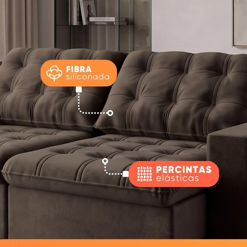 Sofá Retrátil E Reclinável 2 Lugares 2m Malibu - imagem 4