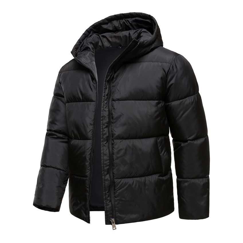 Casaco Hood Crew XL Preto Com Capuz Acolchoado De Inverno - imagem 4