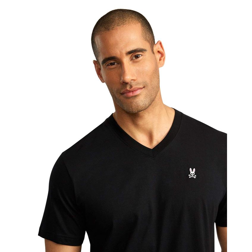 Camiseta Masculina Psycho Bunny Gola V Preta - Tamanho M - imagem 2
