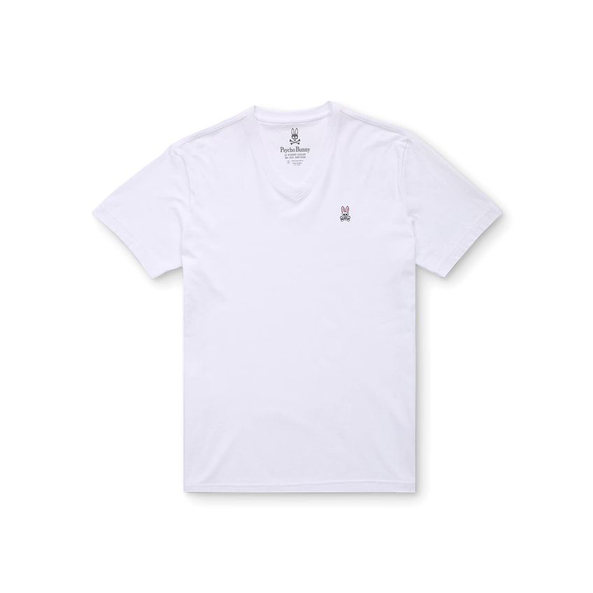 Camiseta Psycho Bunny XG Branca Gola V - imagem 3