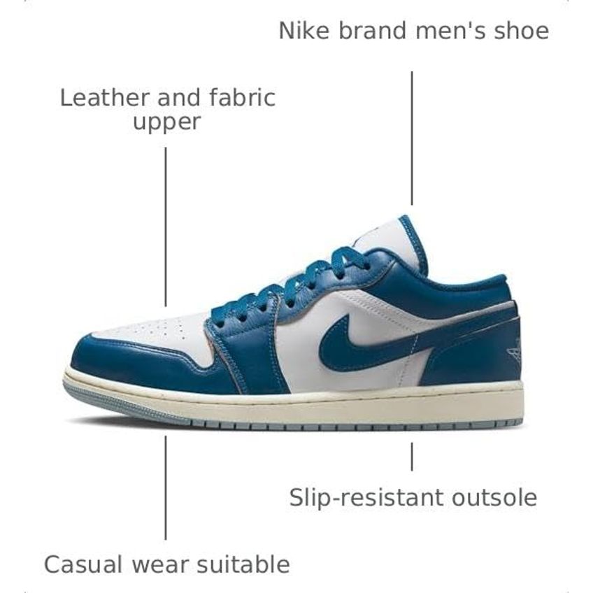 Tênis Nike Jordan 1 Low SE Branco/Azul Industrial (FN5214 141) - imagem 3
