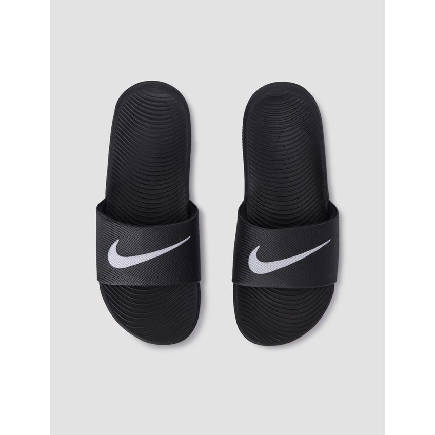 Sandálias Nike Kawa Slide Unissex Big Kid Pretas E Brancas Tamanho 37 - imagem 4
