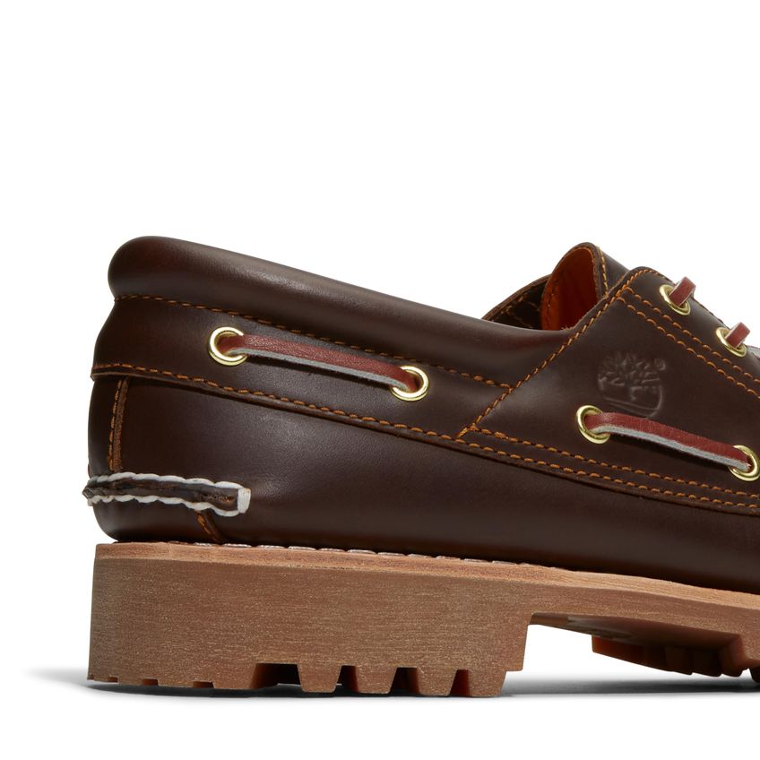 Sapato Náutico Timberland 26,5 cm Marrom 3 Ilhós Com Solado Cravado - imagem 3