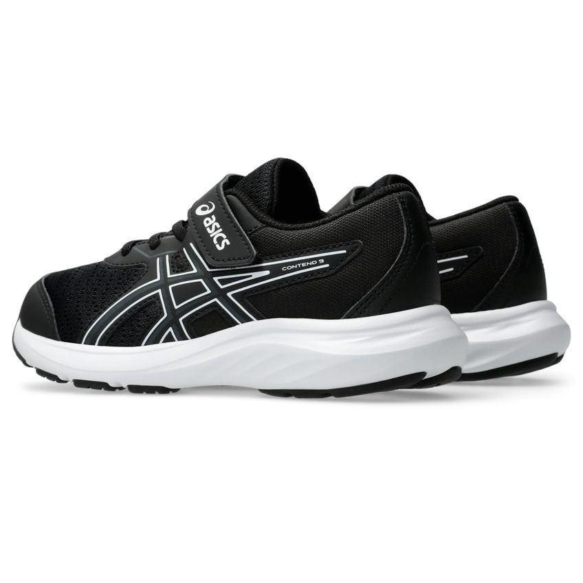 Tênis De Corrida Infantil Asics Contend 9 K13 Preto/Branco - imagem 3