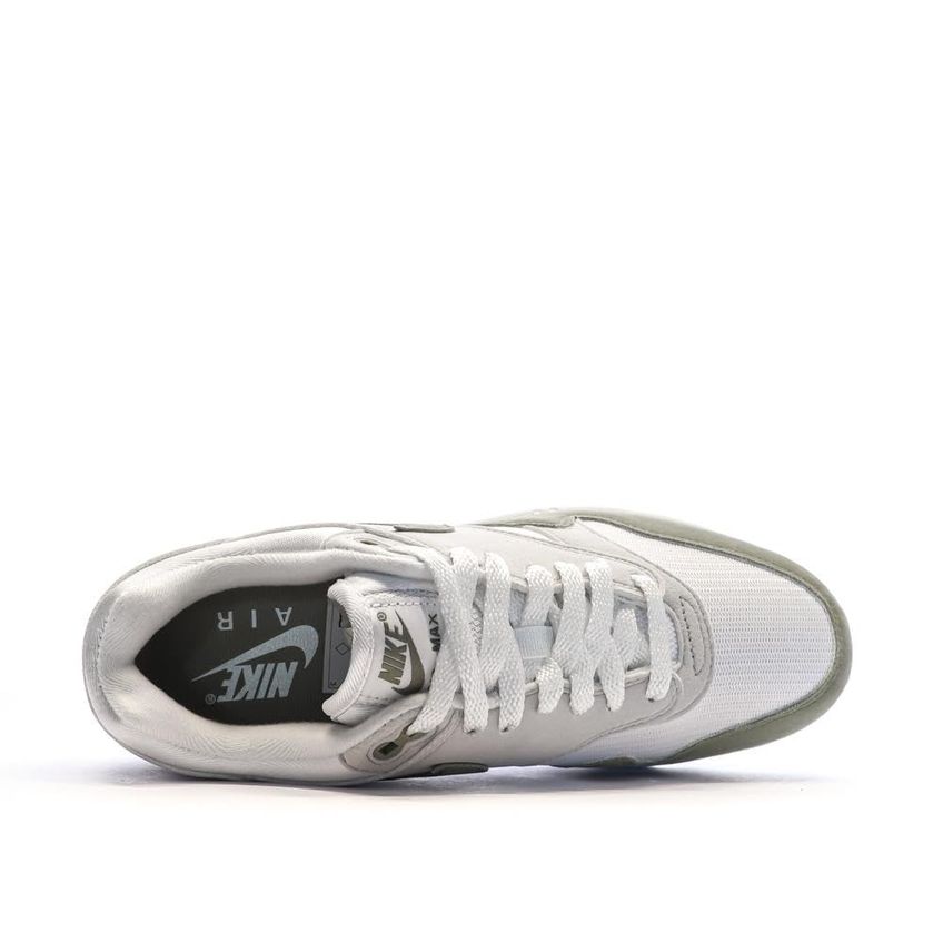 Tênis Nike Air Max 1 Feminino Tamanho 6 Branco/cinza Neutro/preto/verde Militar Claro - imagem 4