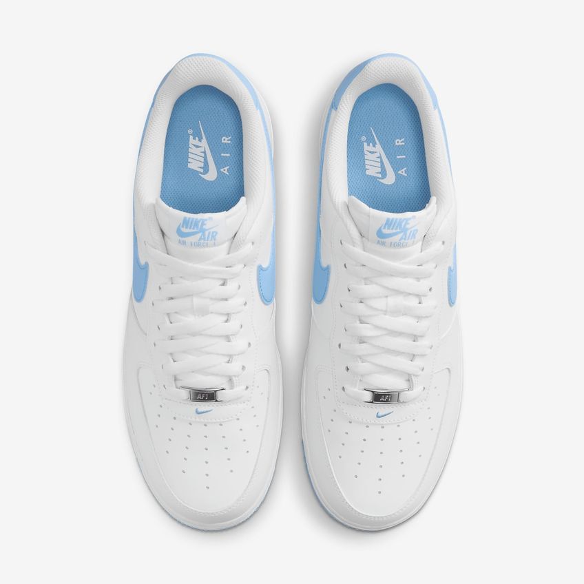 Tênis Nike Air Force 1 '07 Fq4296-100 Azul/Branco Masculino Tamanho 7 - imagem 4