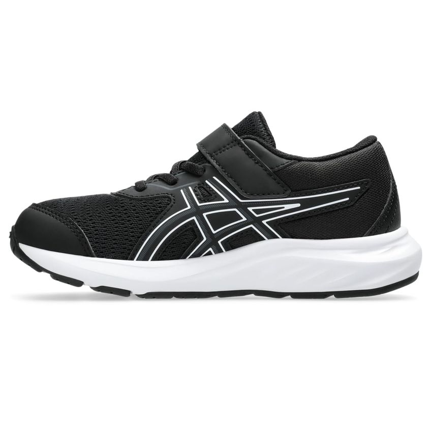 Tênis De Corrida Infantil Asics Contend 9 Pré-Escolar Preto/Branco - imagem 4