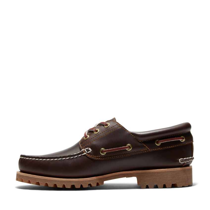 Sapato Náutico Timberland 27 cm Marrom 3 Furos Com Sola De Cravos - imagem 2