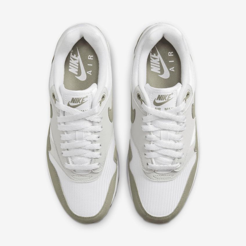 Tênis Nike Air Max 1 Feminino Tamanho 5.5 Branco/cinza Neutro/preto/verde Militar Claro - imagem 4