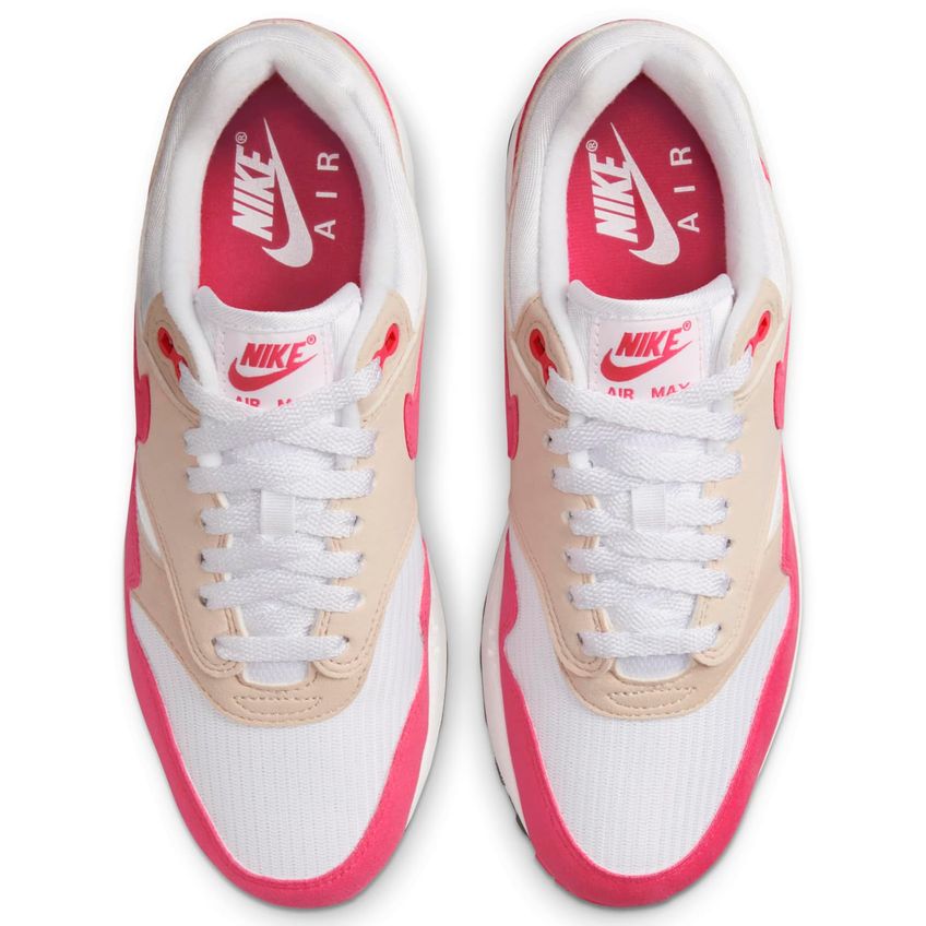 Tênis Feminino Nike 1 Branco Rosa Aster Madeira Clara E Preto 25 cm Us 10 - imagem 3