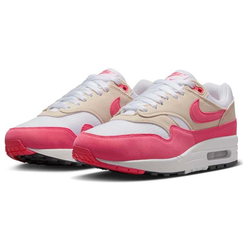 Tênis Feminino Nike 1 Branco Rosa Aster Madeira Clara E Preto 25 cm Us 10 - imagem 4