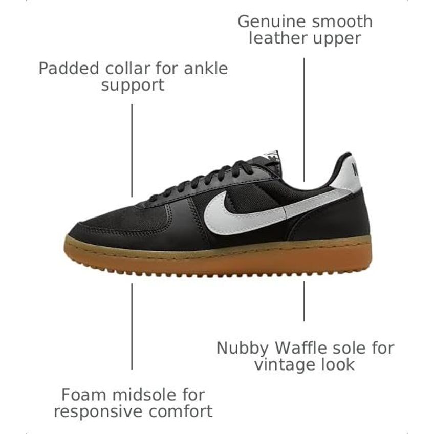 Tênis Nike Field General Feminino 9,5 Preto/marrom Claro (gum) - imagem 3