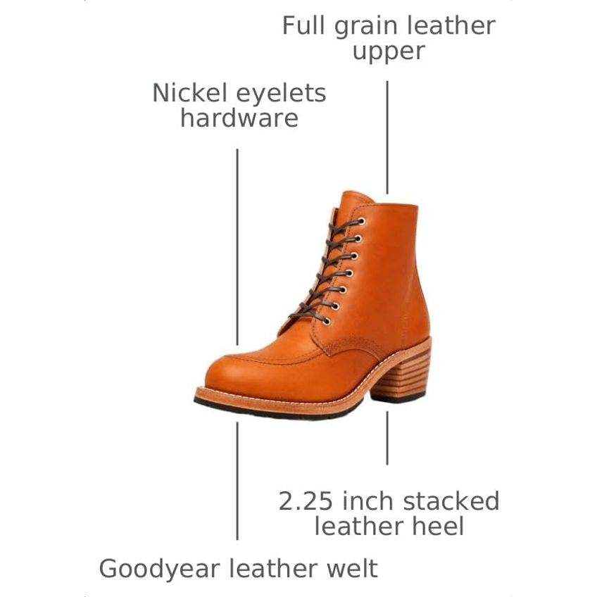 Bota Red Wing Shoes Clara 6 B Couro Ouro - imagem 3